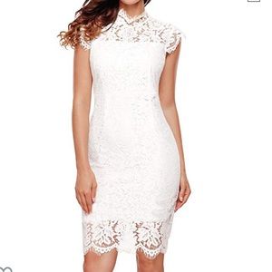 Merokeety White Lace Cocktail Dress NWT